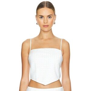 Runaway the Label White Textured Camisole Top